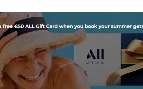 Accor ALL 50 欧元礼品卡，欧洲住宿 8 月 1 日至 10 月 31 日，2025 年预订截止 7 月 31 日