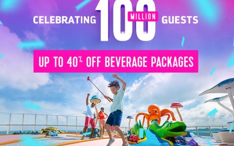 皇家加勒比“1亿乘客”促销活动，船上杂费享巨额折扣