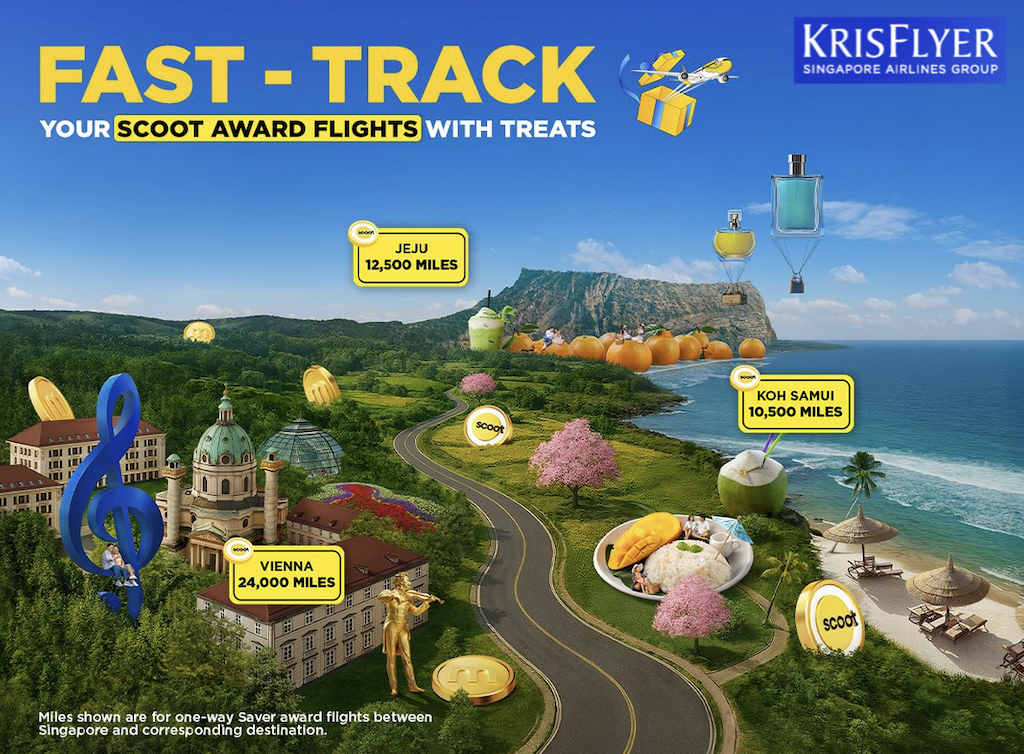 新加坡航空公司Krisflyer推出SCOOT奖励积分兑换表作为兑换选项