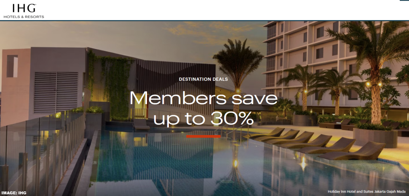 IHG 美洲及欧洲地区 25% 至 30% 折扣闪购活动，适用于 2025 年 8 月 8 日至 9 月 30 日的住宿（需于 8 月 10 日前预订）