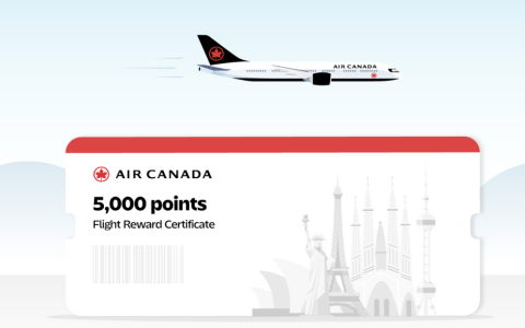 5,000 加拿大航空 Aeroplan 飞行奖励证书，专为 Chase Sapphire Reserve 卡持卡人提供
