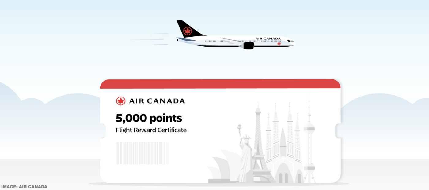 5,000 加拿大航空 Aeroplan 飞行奖励证书，专为 Chase Sapphire Reserve 卡持卡人提供
