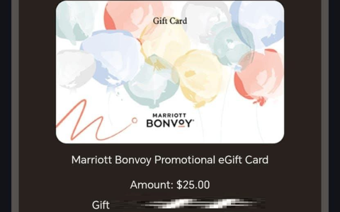 万豪旅享家生日祝福，附赠$25礼品卡（需在30天内使用）