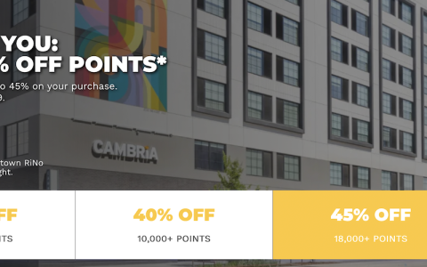 Choice Privileges 积分购买活动：最高享45%折扣，有效期至2025年9月29日