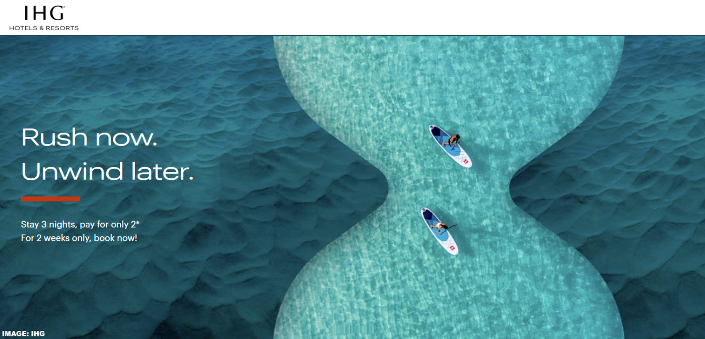 IHG酒店集团推出印尼、澳大利亚、斐济、日本及密克罗尼西亚地区高级客房及套房”住三付二”优惠活动，有效期至2026年7月（需于9月15日前预订）