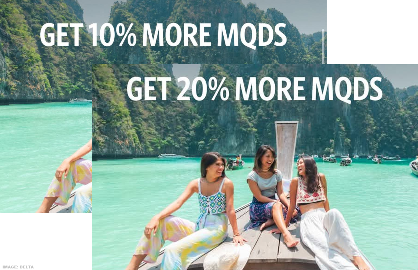 达美航空2025年10月1日至12月31日期间，”特惠”票价可享10%-20%里程奖励提升