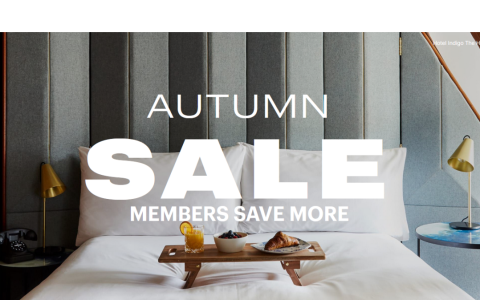 洲际酒店集团欧洲区秋季限时特惠：2026年9月20日至6月30日入住享最低23.5%折扣（9月23日前预订）