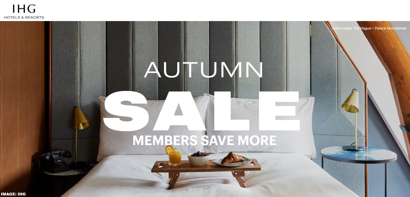 洲际酒店集团欧洲区秋季限时特惠：2026年9月20日至6月30日入住享最低23.5%折扣（9月23日前预订）