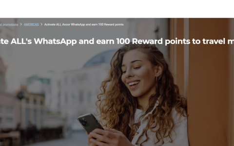 首次激活WhatsApp通知，即可获得雅高集团100积分奖励