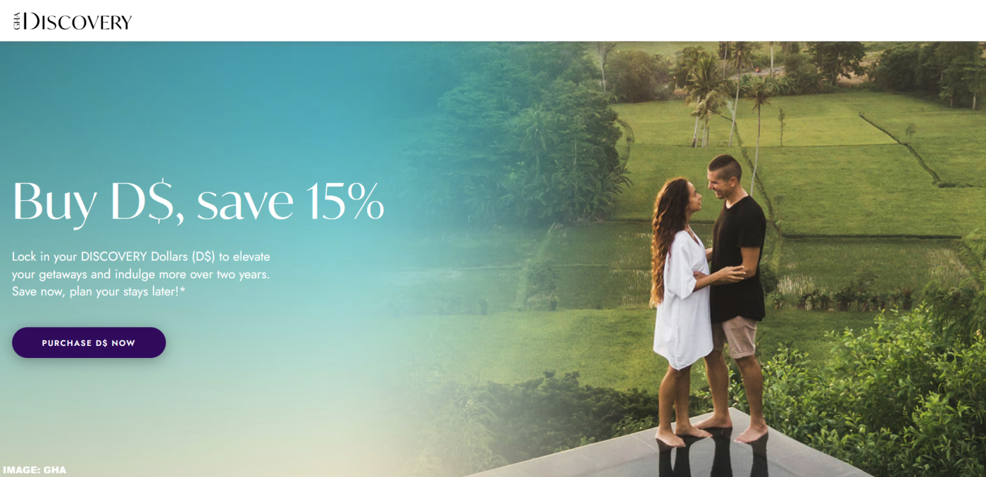 GHA会员专享：10月9日至30日，探索积分限时85折优惠