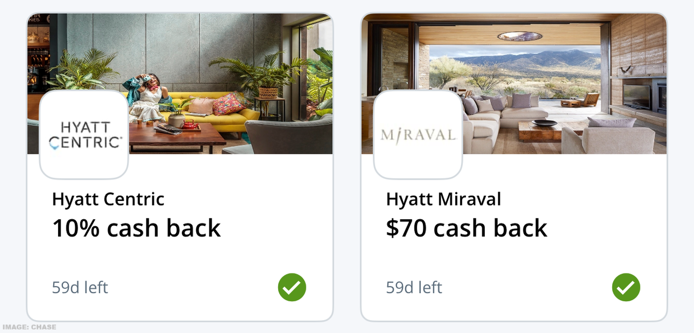 Chase推出凯悦臻选酒店及米拉瓦尔度假村现金返还优惠
