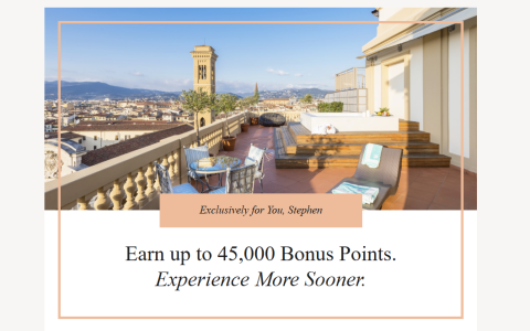 万豪推出新一轮定向奖励积分活动