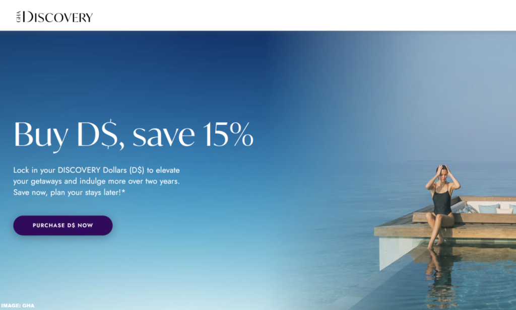 GHA会员专享：11月10日至12月1日期间，以九五折优惠购买探索积分