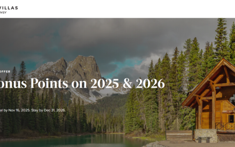 万豪旅享家度假别墅计划：2025年12月31日前入住可享26,000奖励积分（11月16日前预订）