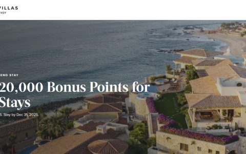 万豪旅享家住宅及别墅：2025 年 12 月 31 日前入住享 20,000 点积分奖励（需在 12 月 15 日前预订）