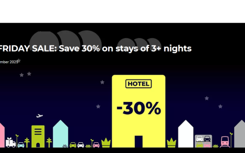 欧洲及北非雅高酒店黑色星期五促销：2026 年 12 月 8 日至 2027 年 3 月 15 日入住享 30% 至 40% 折扣（预订时间：11 月 26 日至 12 月 1 日）