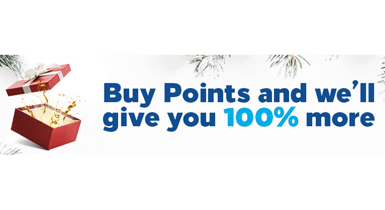 希尔顿荣誉客会：购买积分享 100% 奖励积分