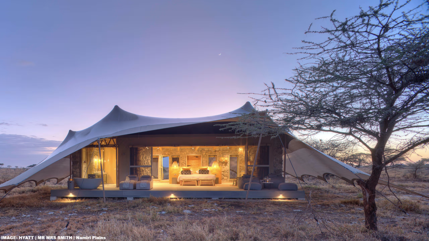 凯悦与 15 家位于东非的阿西利亚非洲游猎营地通过 Mr & Mrs Smith 建立合作