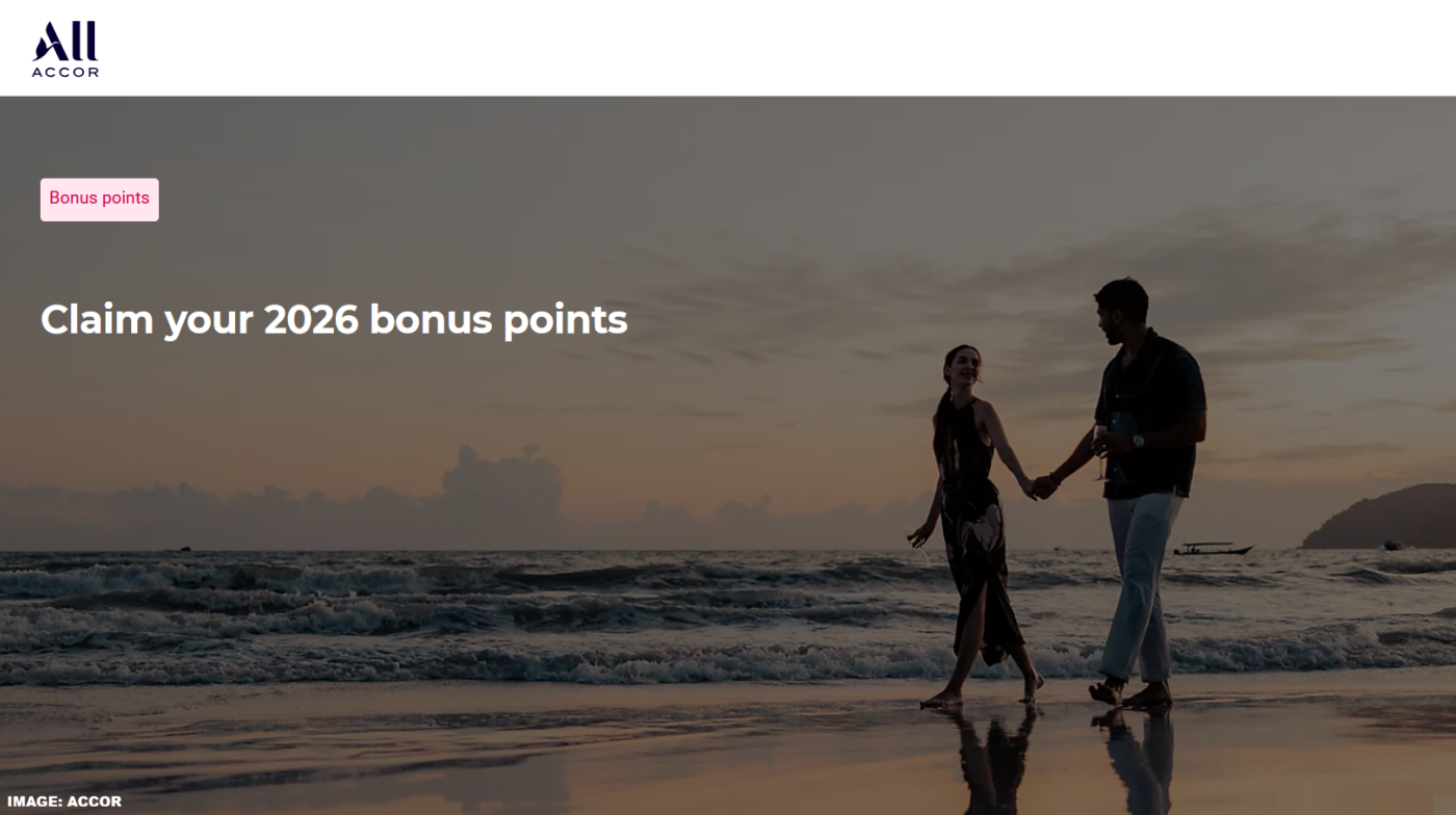 2026 年 1 月 16 日至 4 月 30 日期间入住亚洲地区可获 ALL Accor 2，026 积分奖励（预订时间为 1 月 16 日至 2 月 16 日）