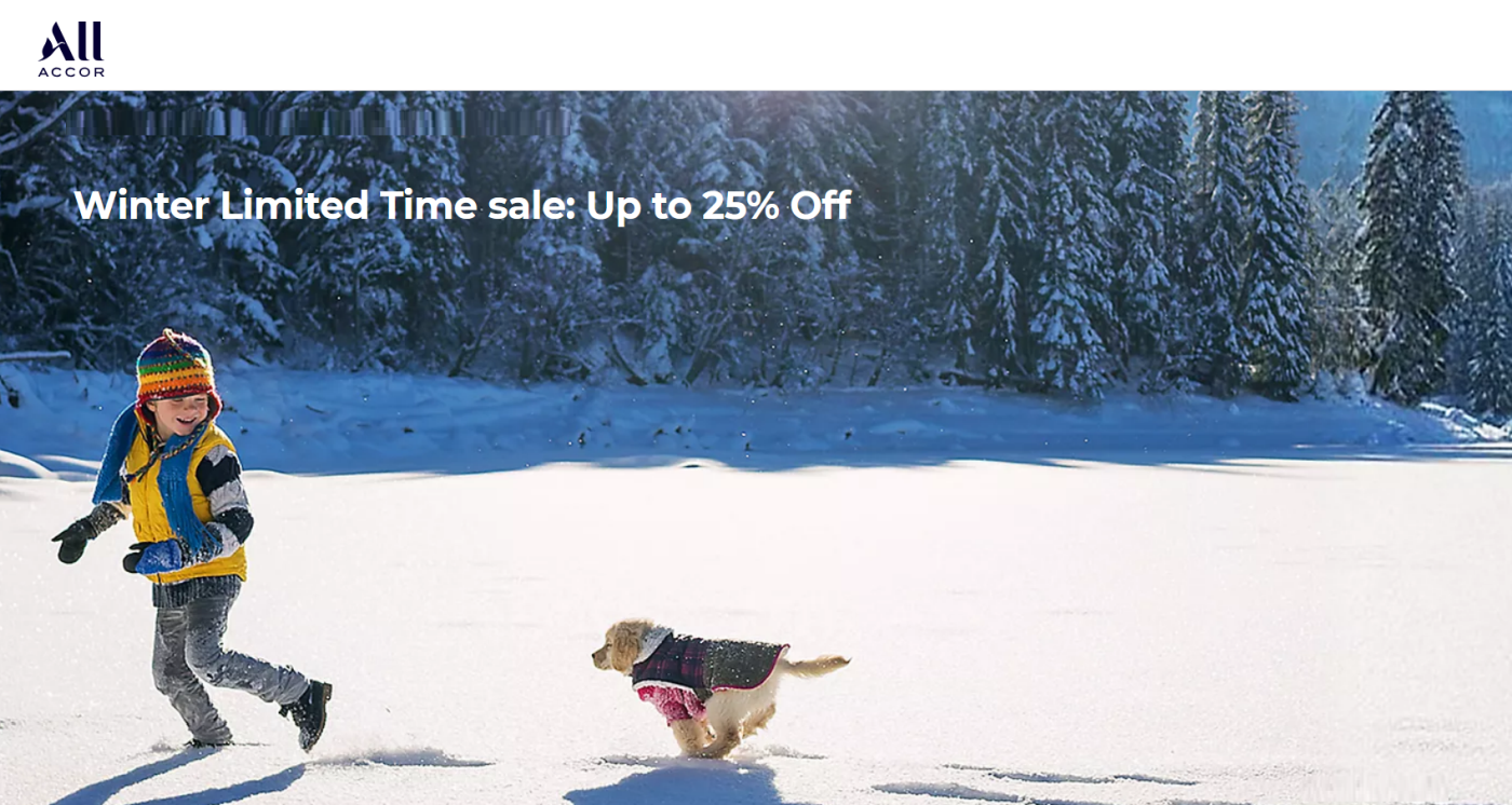 雅高大中华区冬季特惠：入住至 2026 年 4 月 8 日享 25% 折扣（预订截止日期：2 月 12 日）