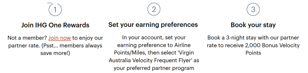 洲际酒店集团优悦会会员入住维珍澳大利亚航空 Velocity 会员计划，于 2026 年 8 月 31 日前入住可获 2000 英里奖励积分（需于 2 月 28 日前预订）