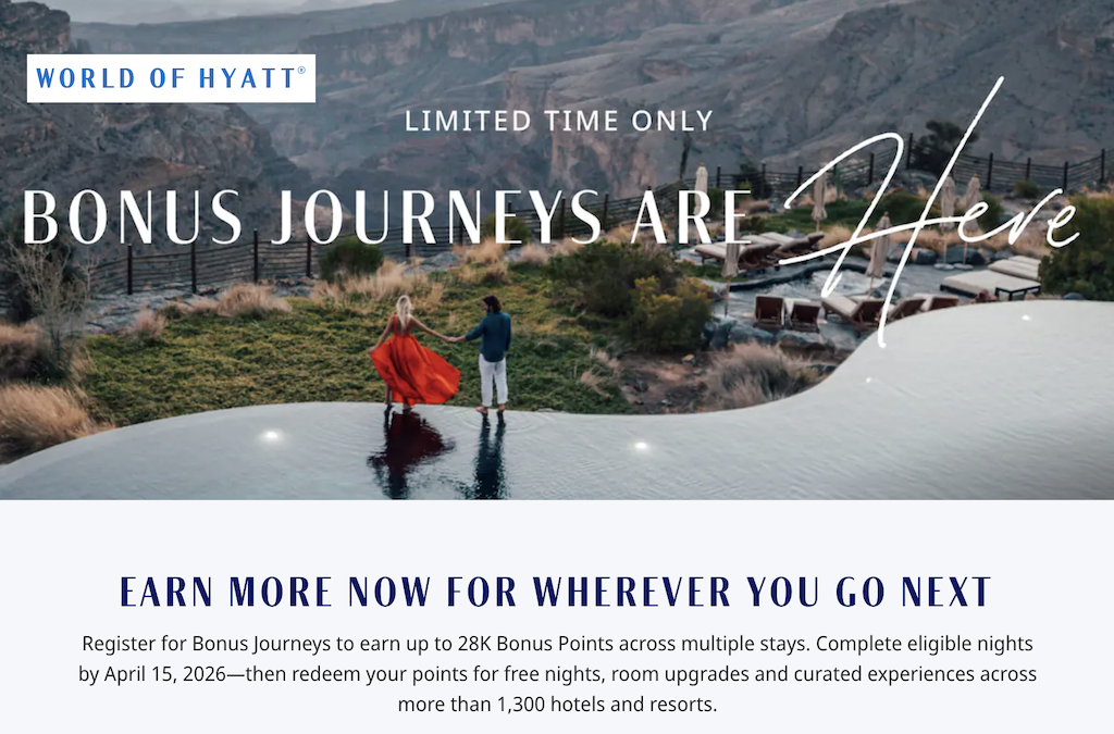 凯悦天地积分奖励之旅最高可获 21,000 点积分 凯悦嘉轩/凯悦嘉寓额外加 1，000 点积分 优惠截至 2026 年 4 月 15 日